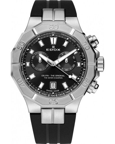 Edox Delfin The Original 43mm Quartz Watch - Metallic