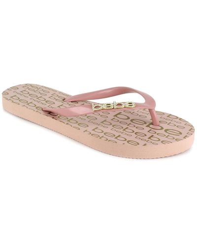 Bebe Samirah Flip-flops Slip On Thong Sandals - Pink