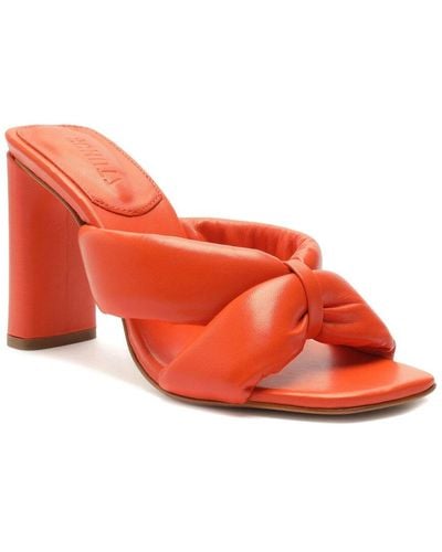 SCHUTZ SHOES Fairy High Leather Sandal - Red