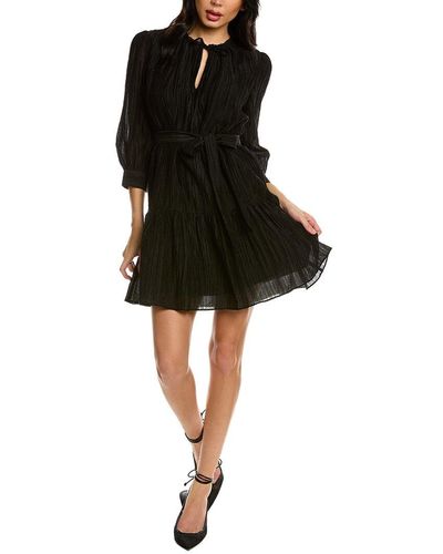 Rebecca Taylor Belted Mini Dress - Black