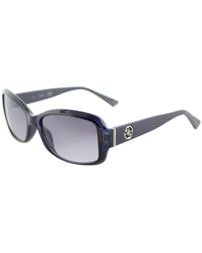 Guess Gu 7410 90c 55mm Oval Sunglasses - Blue