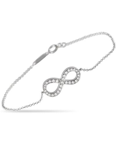Tiffany & Co. Platinum 0.10ct Diamond Infinity Bracelet Ti20-052024 - White