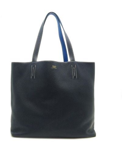 Hermès Double Sens Leather Tote Bag (pre-owned) - Black