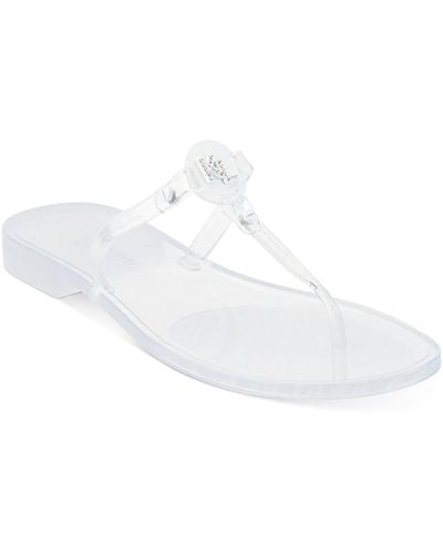 Karl Lagerfeld Wylda Embellished Flip-flop Thong Sandals - White