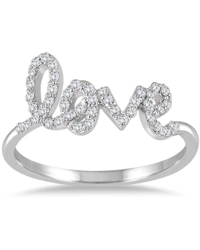 Monary 1/4 Carat Tw Diamond Love Ring - Metallic
