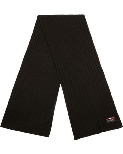 Bally Knit Wool Scarf 6240321 - Black