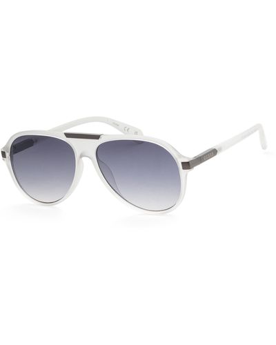 Guess 57mm White Sunglasses Gf0237-27b - Metallic