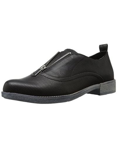 Dirty Laundry Tailored Faux Leather Perforated Loafers - Black