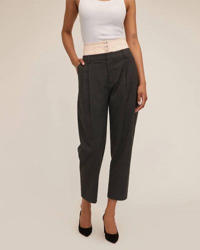 Marissa Webb Silas Corset Trouser In Leni Grey/black Combo