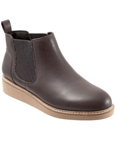Softwalk Wildwood Leather Ankle Chelsea Boots - Brown