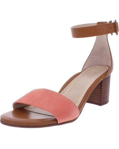 Vionic Rosie Leather Ankle Strap Dress Sandals - Pink