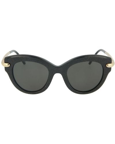 Pomellato Pm0022s 001 Round Sunglasses - Black