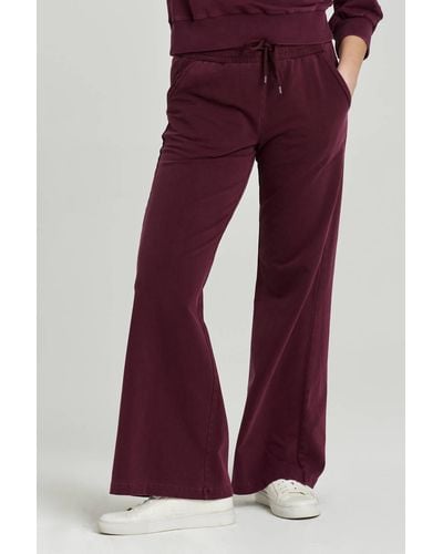 Another Love Quincy Wide Leg Terry Pant - Red