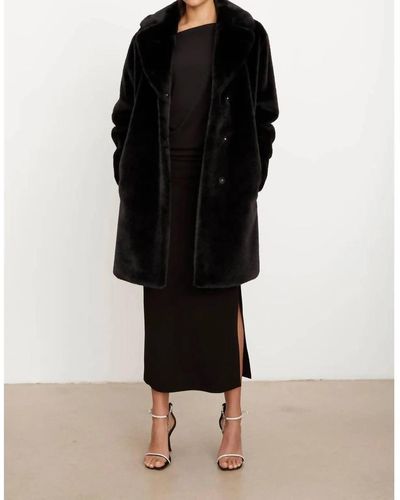 Velvet By Graham & Spencer Evalyn Lux Faux Fur Coat - Black
