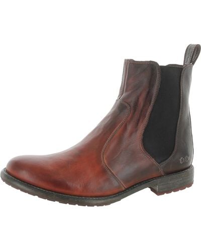 Bed Stu Nandi Leather Distressed Ankle Boots - Brown