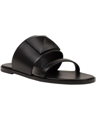 Hermès Black Leather Caia Sandals