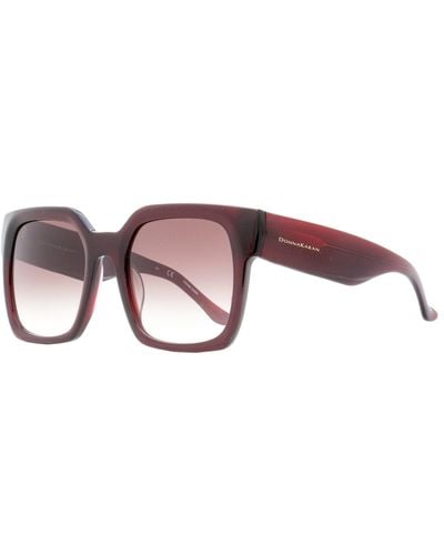 Donna Karan Square Sunglasses Do509s 605 Crystal Bordeaux 54mm - Black
