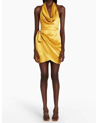 Amanda Uprichard Martine Silk Dress - Yellow