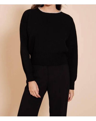 Lucy Paris Carota Pearl Sweater - Black