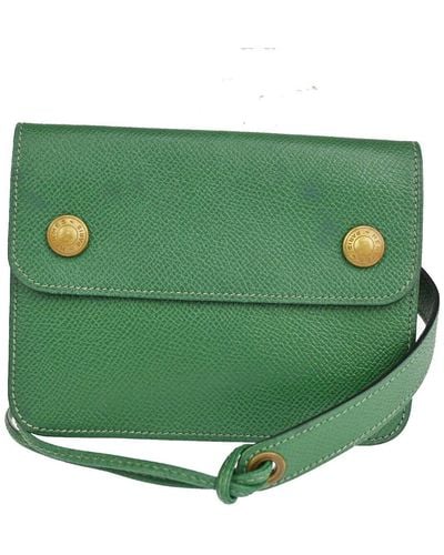Hermès Leather Shoulder Bag (pre-owned) - Green