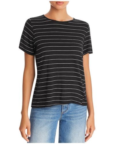 Michelle By Comune Pendergrass Striped Short Sleeves Blouse - Black