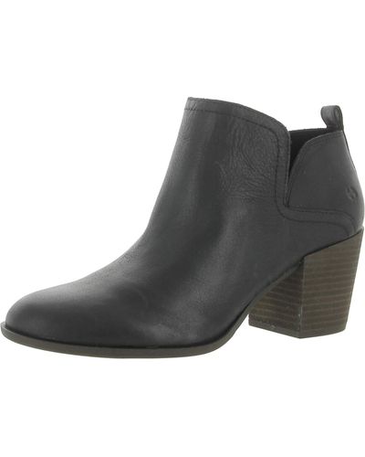 Lucky Brand Branndi Leather Slip On Ankle Boots - Gray