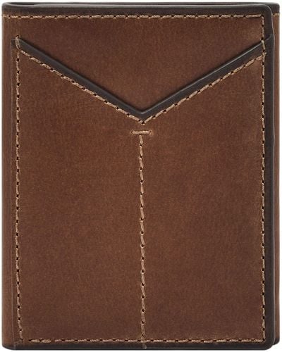 Fossil Jayden Leather Trifold - Brown