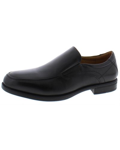Florsheim Midtown Moc Leather Slip On Loafers - Black