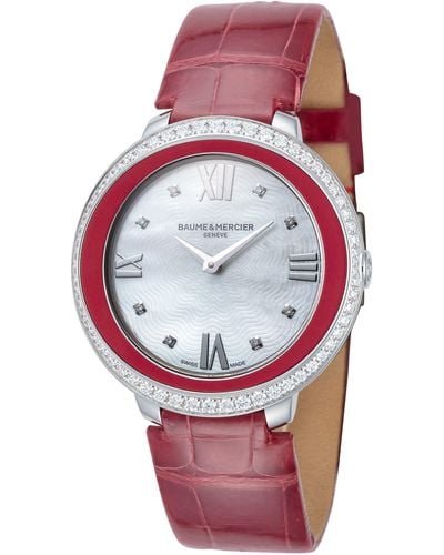 Baume & Mercier Promesse 34.4mm Quartz Watch - Pink