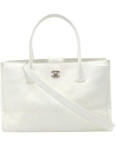 Chanel Executive Leather Tote Bag (pre-owned) - White