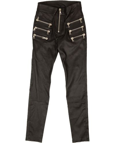 Unravel Project Leather Pants - Black