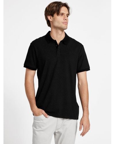 Guess Factory Eco Astolfo Dotted Polo Shirt - Black