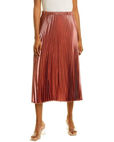 Anne Klein Pleated Midi Skirt - Multicolor