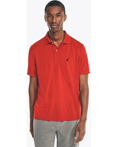 Nautica Navtech Classic Fit Performance Polo - Red