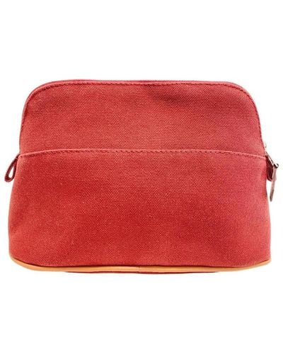 Hermès Bolide Canvas Clutch Bag (pre-owned) - Red