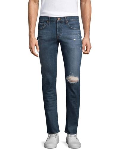 J Brand Men Flintridge Tyler Slim Fit Ripped Jeans - Blue