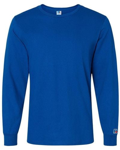 Russell Combed Ringspun Long Sleeve T-shirt - Blue