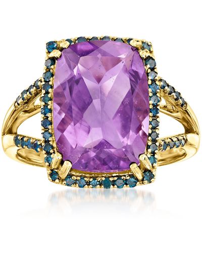 Ross-Simons Amethyst And . Diamond Ring - Purple
