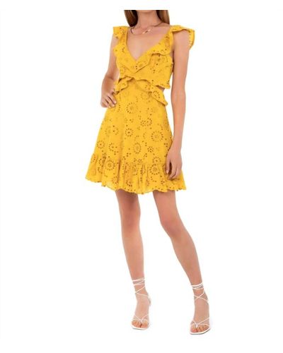 Astr Elora Dress - Yellow