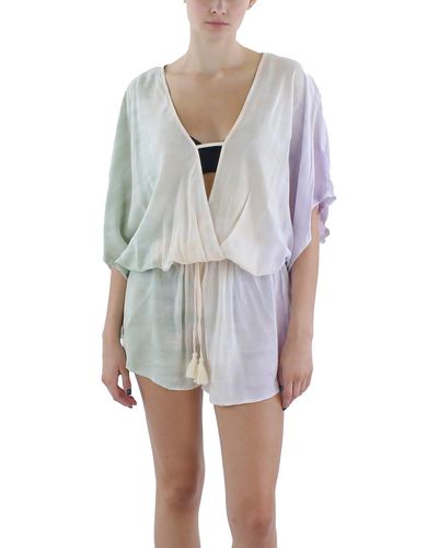 Surf Gypsy Ombra Romper Cover-up - White
