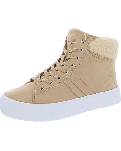 Marc Fisher Dapyr Faux Suede High Top Casual And Fashion Sneakers - Gray