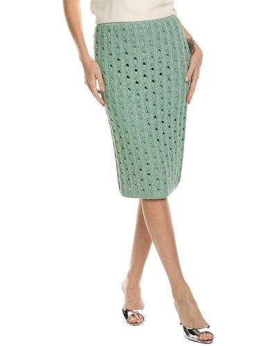 St. John Crochet Skirt - Green