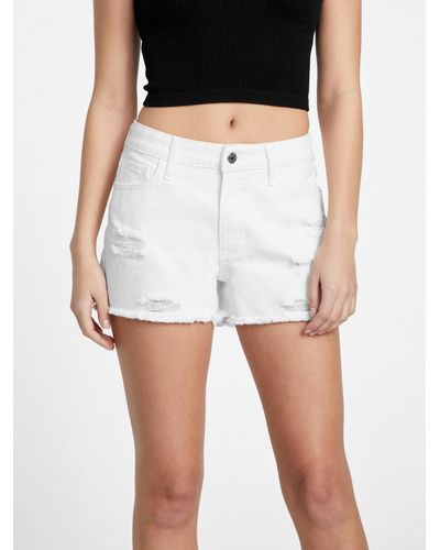 Guess Factory Eco Emely Destroyed Shorts - Black