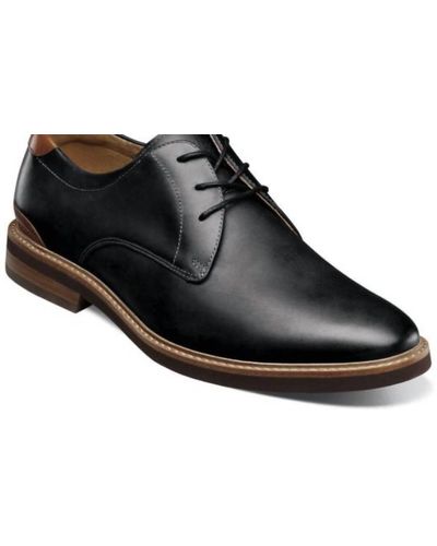 Florsheim Highland Plain Toe Oxford Shoes - Wide Width In Black