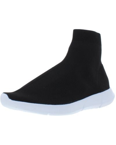 BarIII Levan High Top Casual Sock Sneakers - Black