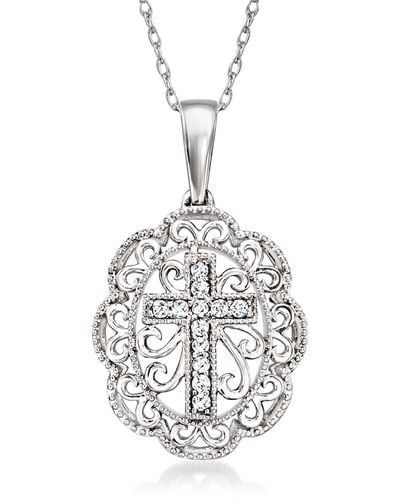 ROSS SIMONS Black Diamond Cross Pendant Sterling Necklace Designer Signed Ross  Simons RS, 925 Silver W/925 Chain Religious Spiritual Jewelry - Etsy