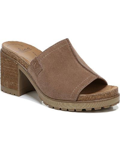 Zodiac Lissa Slip On Lugged Sole Mule Sandals - Brown