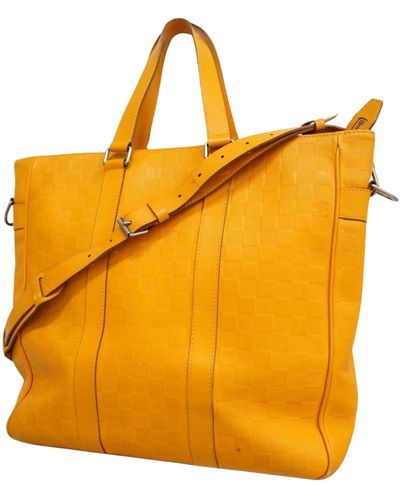 Louis Vuitton Tadao Leather Tote Bag (pre-owned) - Orange