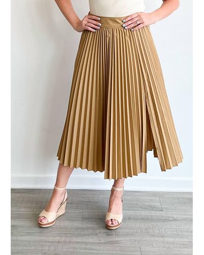 Greylin Rhea Pleated Skirt - Brown