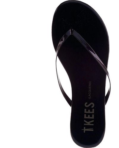 TKEES Lacquers Thong Sandals - Black
